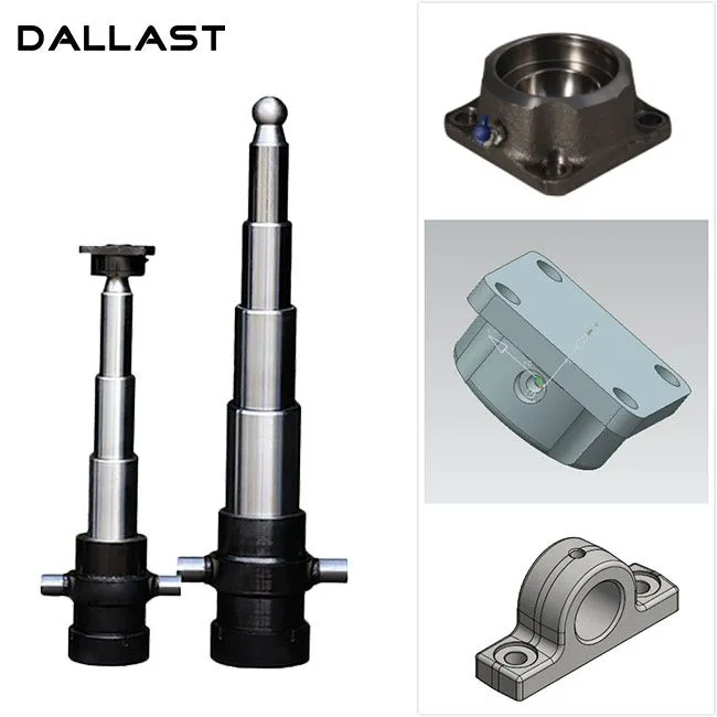 Стандартно фланец монтаж на ремарке хидравличен цилиндър